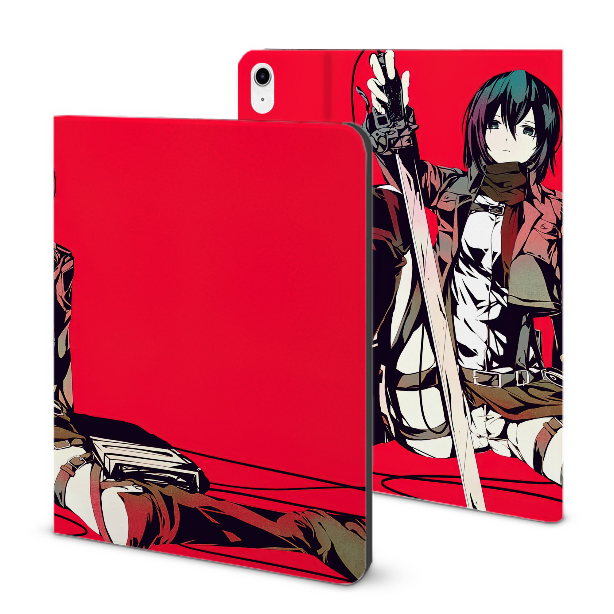 （画像用） 進撃の巨人 Attack on Titan IPad ケース ブック型 PUレザー TPU 耐衝撃 軽量 薄型 ペン収納なし 全面保護 IPad 各モデル対応